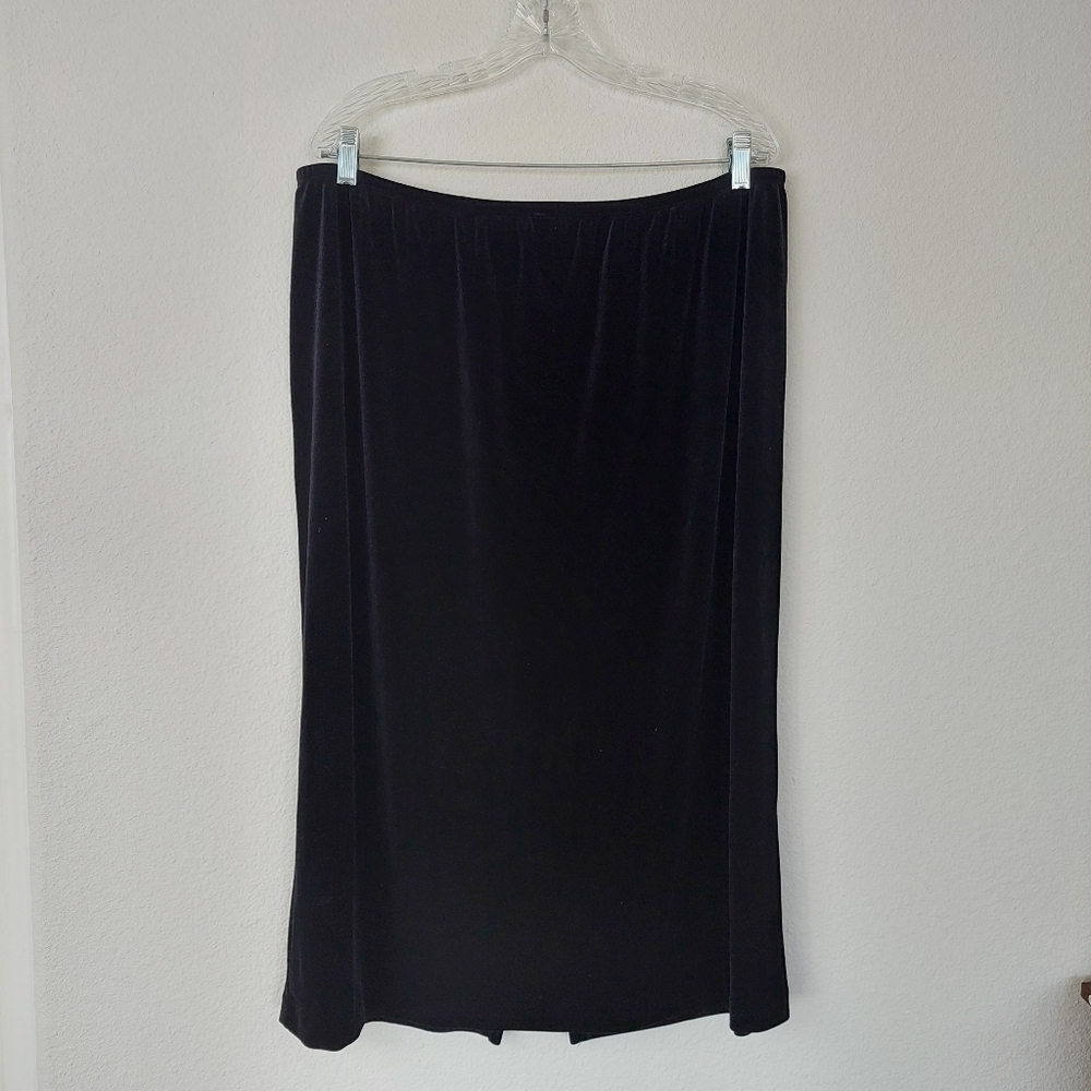 Clio II Vintage Black Velvet Skirt Size 2X